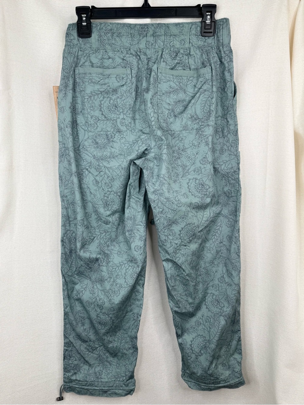Democracy Cargo Jogger Pants Womens Size 2 Green Floral Print Pull-On - Picture 2 of 9
